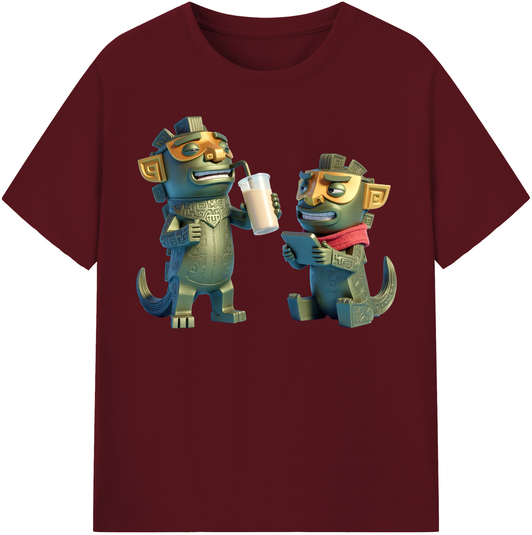 （画像用） Ne Zha 2 ナタ 魔童の大暴れ 綿100％半袖Tシャツ（フロントプリント）